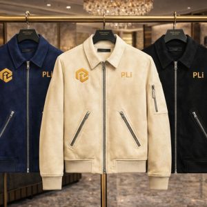 signature suede bomber