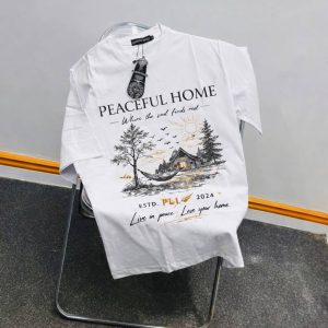 peaceful home t shirt — estd. pli 2024
